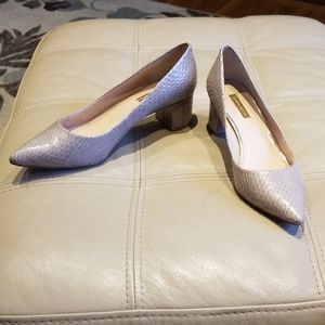 Louise et Cie tan leather 2" covered block heel